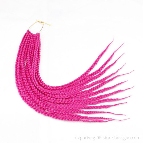 Wholesale Box Twist Crochet Hair Extension Box Braiding Hair 22 Inch Solid And Ombre Two Three Color Synthetic Fiber
